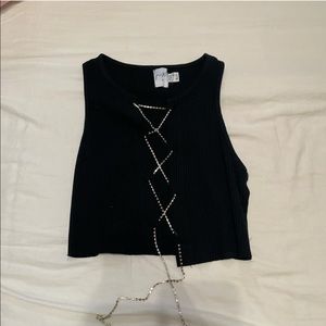 Black princess Polly crop top